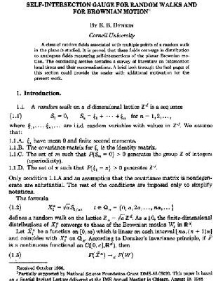 خرید و دانلود نسخه کامل کتاب Self-intersection gauge for random walks and for Brownian motion