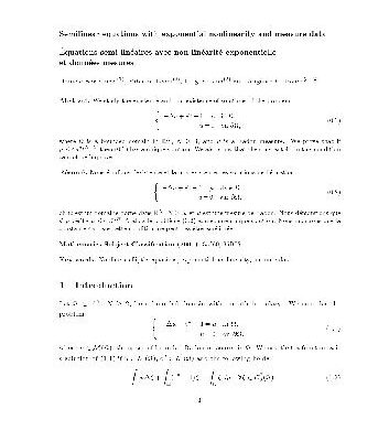 خرید و دانلود نسخه کامل کتاب Semilinear equations with exponential nonlinearity and measure data