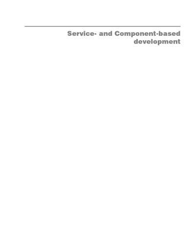 خرید و دانلود نسخه کامل کتاب Service- and Component-based Development: Using the Select Perspective and UML
