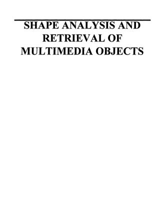 خرید و دانلود نسخه کامل کتاب Shape Analysis and Retrieval of Multimedia Objects