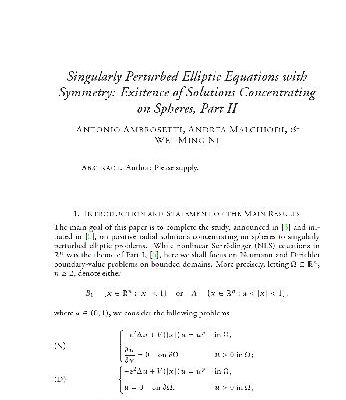 خرید و دانلود نسخه کامل کتاب Singularly perturbed elliptic equations with symmetry Existence of solutions concentrating on spheres, Part II
