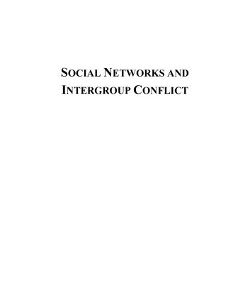 خرید و دانلود نسخه کامل کتاب Social networks and intergroup conflict