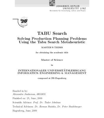 خرید و دانلود نسخه کامل کتاب Solving Production Planning Problems Using the Tabu Search Metaheuristic