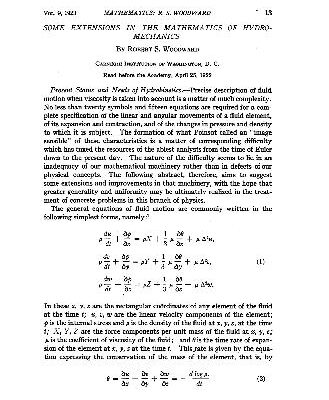 خرید و دانلود نسخه کامل کتاب Some Extensions in the Mathematics of Hydromechanics