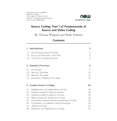 خرید و دانلود نسخه کامل کتاب Source Coding: Part I of Fundamentals of Source and Video Coding (Foundations and Trends in Signal Processing)