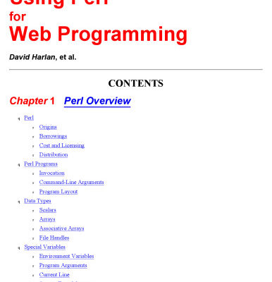 خرید و دانلود نسخه کامل کتاب Special Edition Using PERL 5 for Web Programming