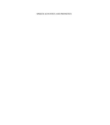 خرید و دانلود نسخه کامل کتاب Speech acoustics and phonetics