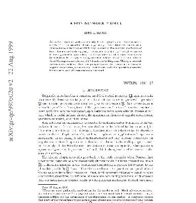 خرید و دانلود نسخه کامل کتاب Spin Network Primer