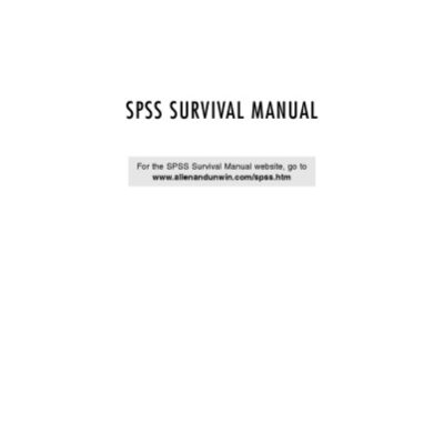 خرید و دانلود نسخه کامل کتاب SPSS Survival Manual: A Step by Step Guide to Data Analysis Using SPSS for Windows (Version 15