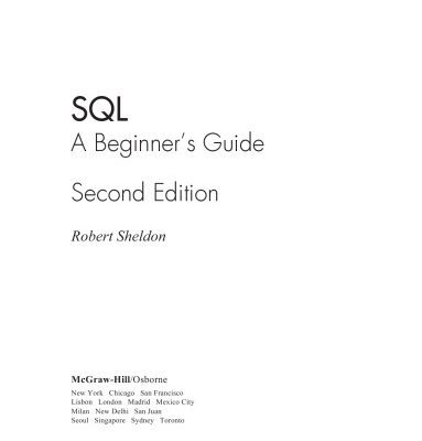 خرید و دانلود نسخه کامل کتاب SQL : a beginner’s guide