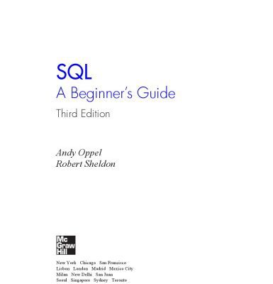 خرید و دانلود نسخه کامل کتاب SQL : a beginner’s guide