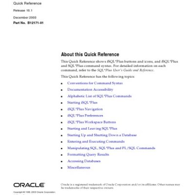 خرید و دانلود نسخه کامل کتاب SQL Plus quick reference