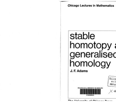 خرید و دانلود نسخه کامل کتاب Stable homotopy and generalised homology (Chicago lectures in Mathematics)
