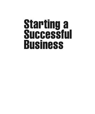 خرید و دانلود نسخه کامل کتاب Starting a Successful Business: Start Up and Grow Your Own Company (Business Enterprise)