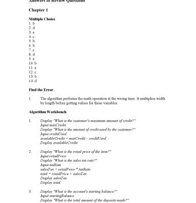 خرید و دانلود نسخه کامل کتاب Starting Out with Java: From Control Structures through Data Structures, Answers to Review Questions