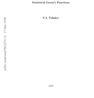 خرید و دانلود نسخه کامل کتاب Statistical Green’s Function (Queen’s Papers in Pure and Applied Mathematics)