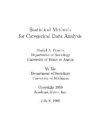 خرید و دانلود نسخه کامل کتاب Statistical Methods for Categorical Data Analysis
