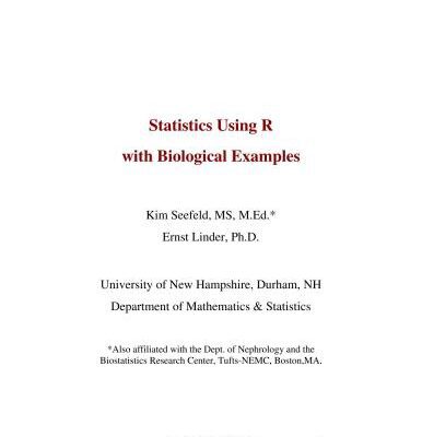 خرید و دانلود نسخه کامل کتاب Statistics Using R with Biological Examples
