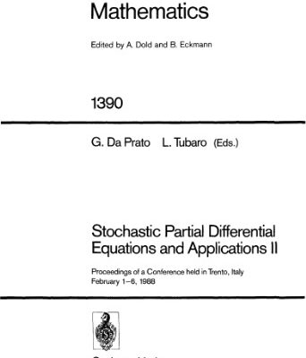 خرید و دانلود نسخه کامل کتاب Stochastic Partial Differential Equations and Applications II