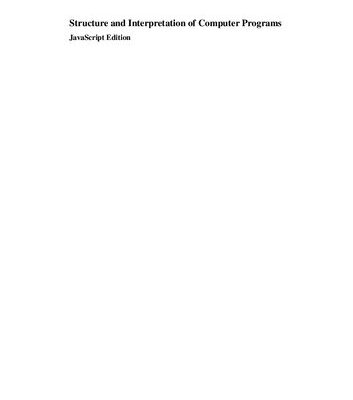 خرید و دانلود نسخه کامل کتاب Structure and Interpreations of Programs: JavaScript Edition