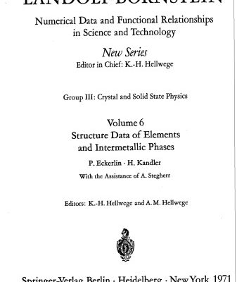 خرید و دانلود نسخه کامل کتاب Structure Data of Elements and Interm Volume 6