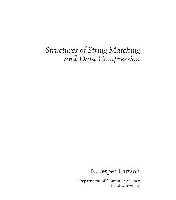 خرید و دانلود نسخه کامل کتاب Structures Of String Matching And Data Compression