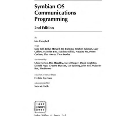 خرید و دانلود نسخه کامل کتاب Symbian OS Communications Programming, 2nd Edition (Symbian Press)