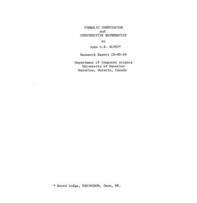 خرید و دانلود نسخه کامل کتاب Symbolic calculation and constructive mathematics