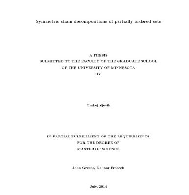 خرید و دانلود نسخه کامل کتاب Symmetric chain decompositions of partially ordered sets [thesis]