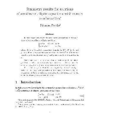 خرید و دانلود نسخه کامل کتاب Symmetry results for solutions of semilinear elliptic equations with convex nonlinearities