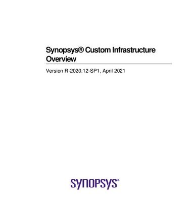 خرید و دانلود نسخه کامل کتاب Synopsys® Custom Infrastructure Overview