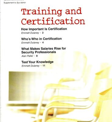 خرید و دانلود نسخه کامل کتاب Sys Admin, Supplement 2006: Training and Certification