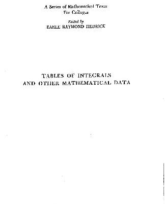 خرید و دانلود نسخه کامل کتاب Tables of Integrals and Other Math. Data