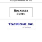 خرید و دانلود نسخه کامل کتاب TeachUcomp. Advanced Excel