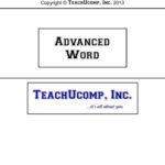 خرید و دانلود نسخه کامل کتاب TeachUcomp. Advanced Word