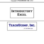 خرید و دانلود نسخه کامل کتاب TeachUcomp. Introductory Excel