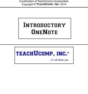 خرید و دانلود نسخه کامل کتاب TeachUcomp. Introductory OneNote