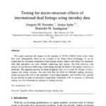 خرید و دانلود نسخه کامل کتاب Testing For Micro-Structure Effects Of International Dual Listings Using Intraday Data