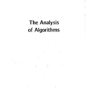 خرید و دانلود نسخه کامل کتاب The Analysis of Algorithms