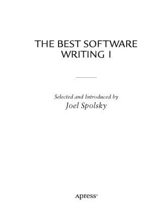 خرید و دانلود نسخه کامل کتاب The Best Software Writing I