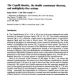خرید و دانلود نسخه کامل کتاب The Capelli identity, the double commutant theorem, and multiplicity-free actions