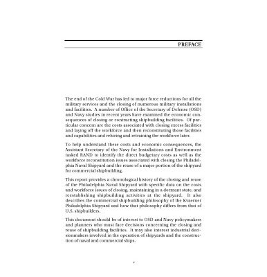 خرید و دانلود نسخه کامل کتاب The Closing and Reuse of the Philadelphia Naval Shipyard