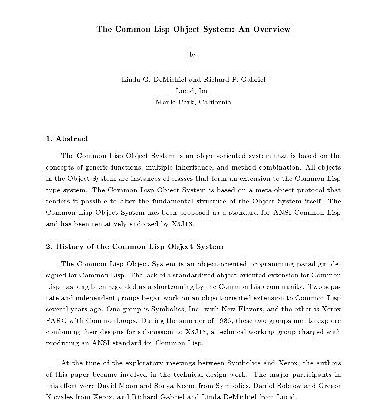 خرید و دانلود نسخه کامل کتاب The Common Lisp object system.An overview