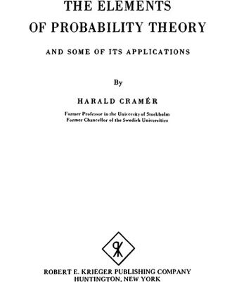 خرید و دانلود نسخه کامل کتاب The elements of probability theory