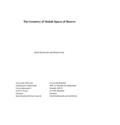 خرید و دانلود نسخه کامل کتاب The Geometry of Moduli Spaces of Sheaves
