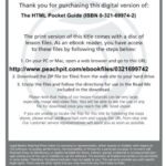 خرید و دانلود نسخه کامل کتاب The HTML Pocket Guide