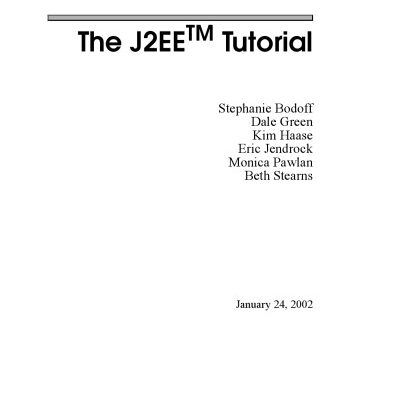 خرید و دانلود نسخه کامل کتاب The J2EE Tutorial