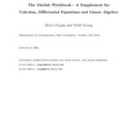 خرید و دانلود نسخه کامل کتاب The Matlab Workbook – A Supplement for Calculus, Differential Equations and Linear Algebra