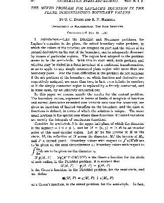 خرید و دانلود نسخه کامل کتاب The mixed problem for laplaces equation in the plane discontinuous boundary values