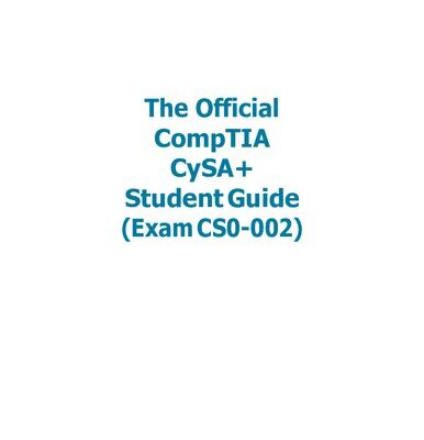 خرید و دانلود نسخه کامل کتاب The Official CompTIA CySA+ Student Guide Exam CS0-002